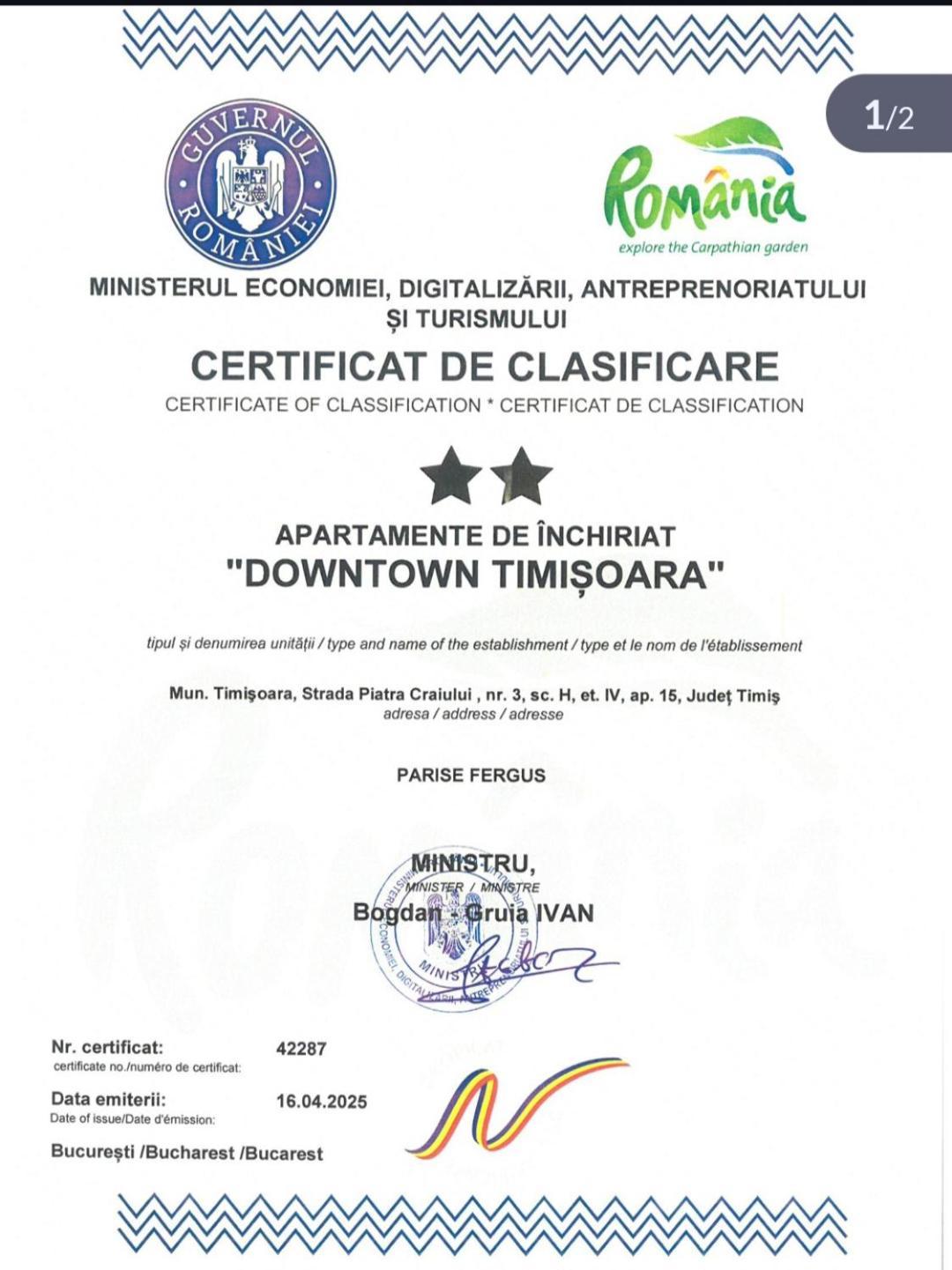 Down Town Timisoara Apartment Luaran gambar